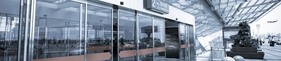 Puertas de aeropuerto automáticas de cristal